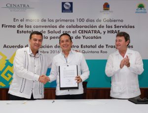 Gobierno de Quintana Roo, gobernador carlos Joaquín, Carlos Joaquin, convenio colaboración servicios estatales de salud