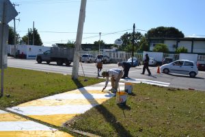 sspqroo, seguridad publica, transito quintana roo, pintar camellones y topes, secretarias de seguridad publica,